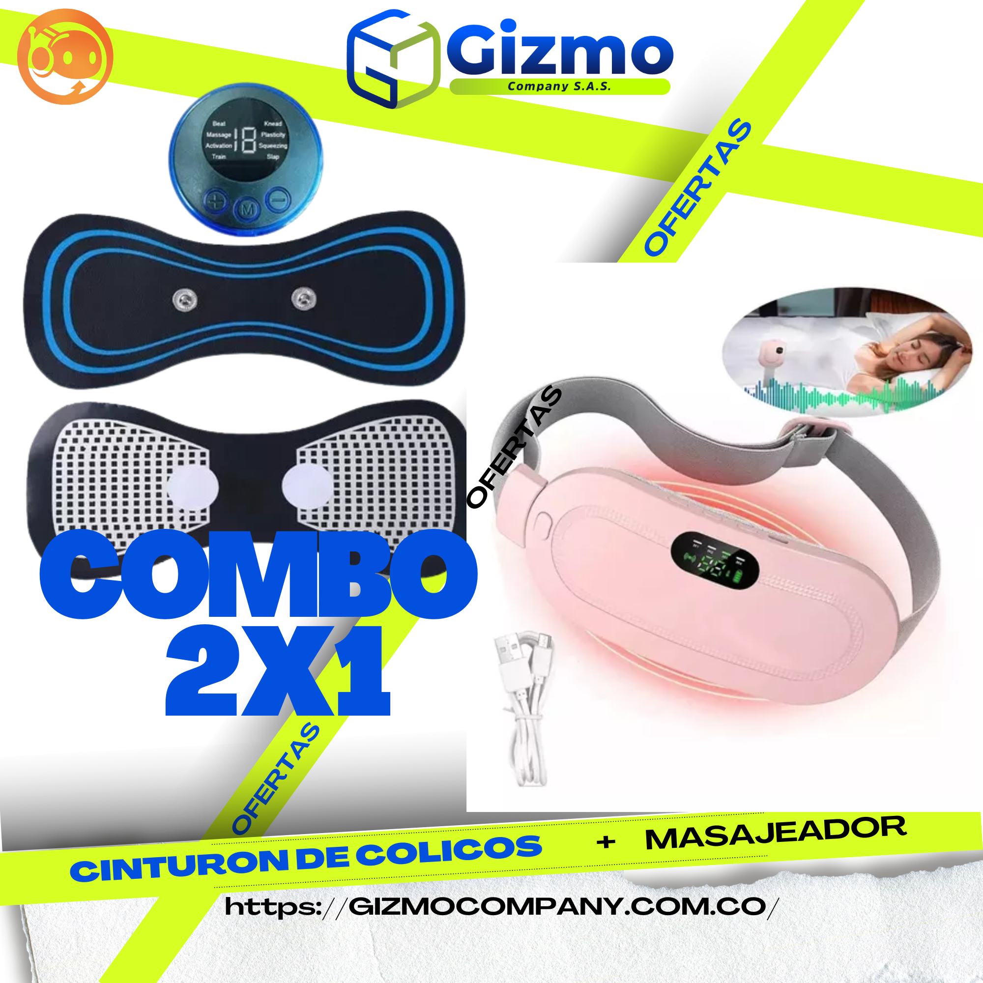 Combo Cinturón de Cólicos + Masajeador